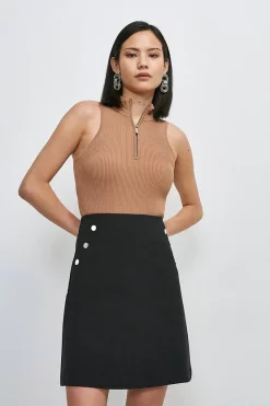 Best reviews of 💯 Karen Millen Essential Techno Woven 👗 Skirt 🎁