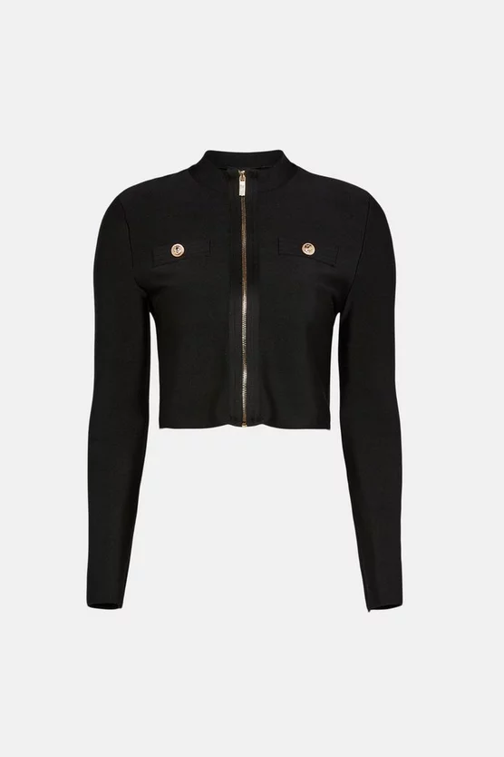 Hot Sale 😉 Karen Millen Military Bandage Short Knitted Jacket ✨ 5 Hot Sale 😉 Karen Millen Military Bandage Short Knitted Jacket ✨ - Image 5