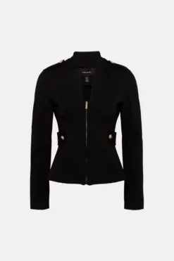 Cheap π Karen Millen Military Zip Front Ponte Jersey Blazer π 14 Cheap π Karen Millen Military Zip Front Ponte Jersey Blazer π -Workwear Shop akk00707 black xl 4