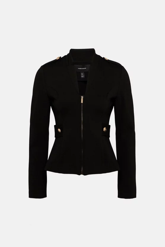 Cheap π Karen Millen Military Zip Front Ponte Jersey Blazer π 5 Cheap π Karen Millen Military Zip Front Ponte Jersey Blazer π - Image 5
