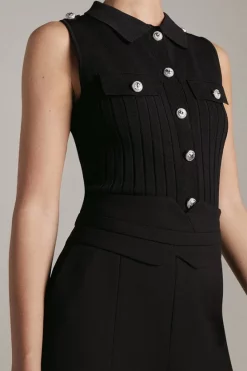 Best deal 👍 Karen Millen Petite Compact High Waist Split Hem Trouser 😍 -Workwear Shop akk02958 black xl 1