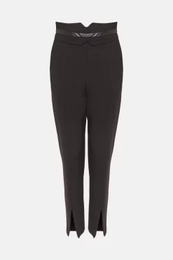 Best deal 👍 Karen Millen Petite Compact High Waist Split Hem Trouser 😍 -Workwear Shop akk02958 black xl 3