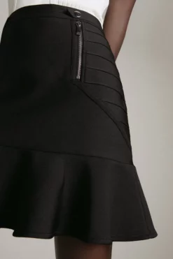Cheap ✔️ Karen Millen Knit Zip Flippy 👗 Skirt Made With Recycled Yarn 💯 -Workwear Shop akk03489 black xl 1