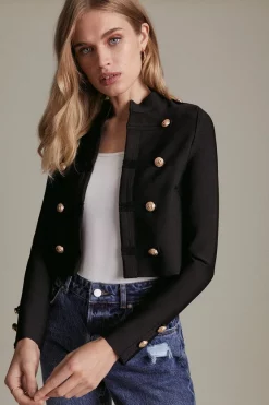 New 🥰 Karen Millen Military Trim Bandage Drummer Style Jacket 🌟