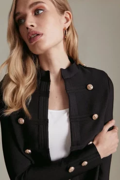 New 🥰 Karen Millen Military Trim Bandage Drummer Style Jacket 🌟 -Workwear Shop akk03671 black xl 1
