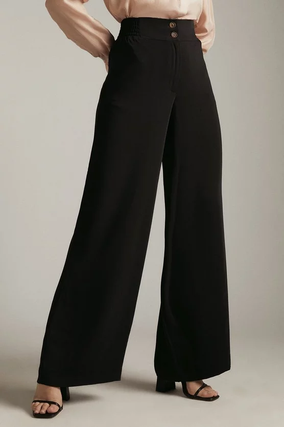 New ❤️ Karen Millen Essential Tailored Wide Leg Woven Trousers 🎉 4 New ❤️ Karen Millen Essential Tailored Wide Leg Woven Trousers 🎉 - Image 4
