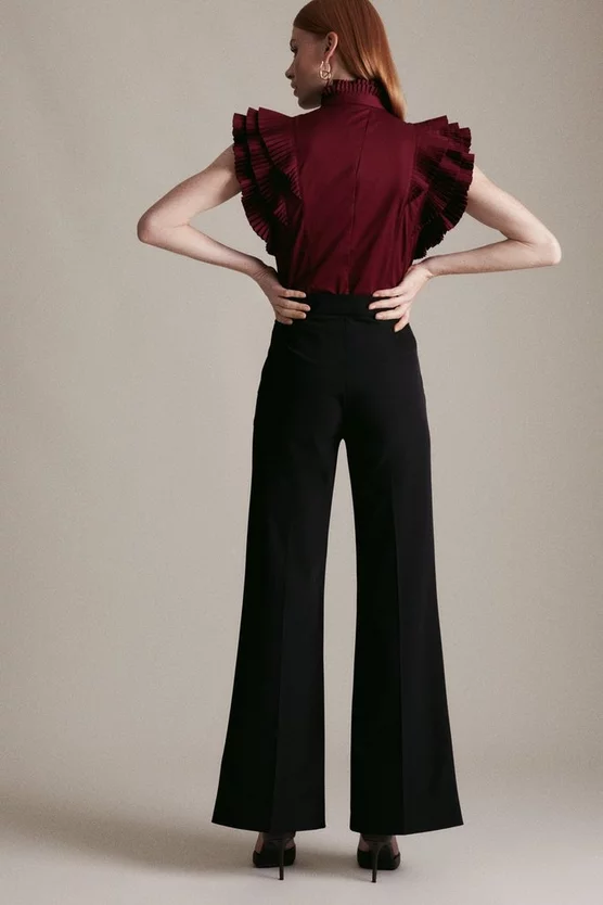 Best deal 🎉 Karen Millen Italian Technical Power Stretch Wide Leg Trousers ⌛ 4 Best deal 🎉 Karen Millen Italian Technical Power Stretch Wide Leg Trousers ⌛ - Image 4