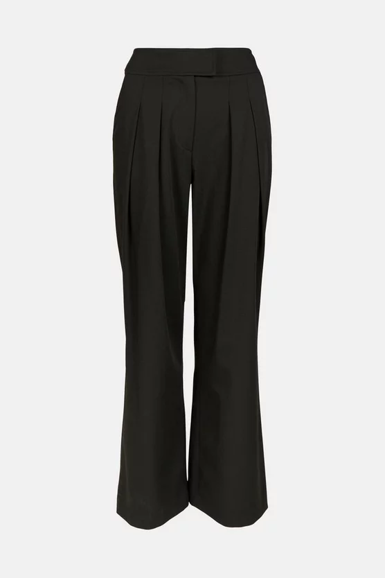 Deals 😍 Karen Millen Petite Clean Tailored Pleat Wide Leg Trouser 😍 2 Deals 😍 Karen Millen Petite Clean Tailored Pleat Wide Leg Trouser 😍 - Image 2