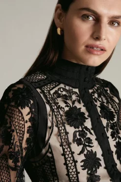 Brand new ✔️ Karen Millen Lydia Millen Placed Contrasting Embroidery Blouse 🥰 8 Brand new ✔️ Karen Millen Lydia Millen Placed Contrasting Embroidery Blouse 🥰 -Workwear Shop akk06257 mono xl 2