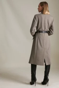 Outlet 👏 Karen Millen Petite Country Check Investment Notch 🧥 Coat 🔔 -Workwear Shop akk06637 multi xl 2