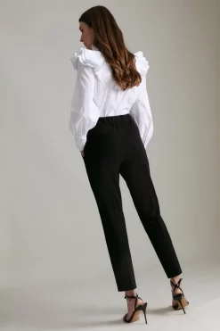 Deals 🧨 Karen Millen Flexi Fit Bi Stretch Slim Trousers 🔔 -Workwear Shop akk06740 black xl 2