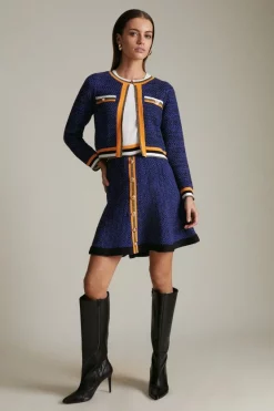 Best reviews of ⭐ Karen Millen Petite Tweed Knit 👗 Skirt With Sparkle Trim 🛒