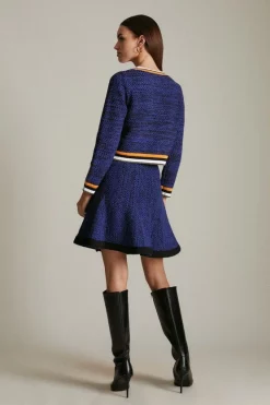 Best reviews of ⭐ Karen Millen Petite Tweed Knit 👗 Skirt With Sparkle Trim 🛒 -Workwear Shop akk06802 cobalt xl 2