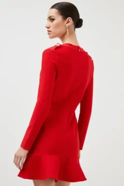 Coupon 🎉 Karen Millen Petite Bandage Knit 👗 Dress In Recycled Yarn 🎁 6 Coupon 🎉 Karen Millen Petite Bandage Knit 👗 Dress In Recycled Yarn 🎁 -Workwear Shop akk06832 red xl 2