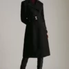 Cheap ⌛ Karen Millen Petite Italian Wool Mix Popper Detail 🧥 Coat 🎉