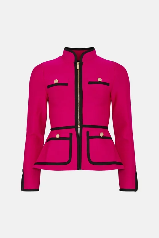 Discount ❤️ Karen Millen Contrast Piping Bandage Jacket 🤩 4 Discount ❤️ Karen Millen Contrast Piping Bandage Jacket 🤩 - Image 4