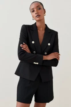 Deals โค๏ธ Karen Millen Tailored Button Military Blazer ๐ 8 Deals โค๏ธ Karen Millen Tailored Button Military Blazer ๐ -Workwear Shop akk94169 black xl 2