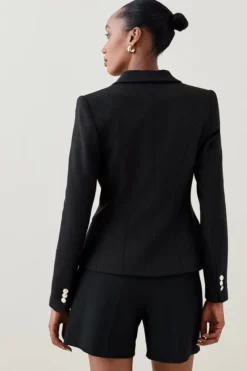 Deals โค๏ธ Karen Millen Tailored Button Military Blazer ๐ 9 Deals โค๏ธ Karen Millen Tailored Button Military Blazer ๐ -Workwear Shop akk94169 black xl 3