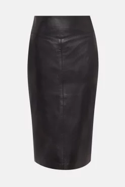 Best Sale 😉 Karen Millen Leather Pencil 👗 Skirt ❤️ -Workwear Shop akk94413 black xl 4