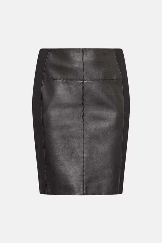 Best Sale ⌛ Karen Millen Plus Size Faux Leather Ponte Panelled 👗 Skirt 🌟 4 Best Sale ⌛ Karen Millen Plus Size Faux Leather Ponte Panelled 👗 Skirt 🌟 - Image 4