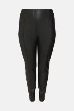 Deals 🤩 Karen Millen Plus Size Faux Leather And Ponte Leggings 😍 -Workwear Shop akk94859 black xl 3