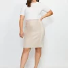 Hot Sale ❤️ Karen Millen Plus Size Faux Leather Ponte Panelled 👗 Skirt 😍