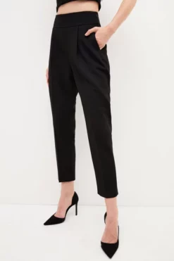 Cheapest 🛒 Karen Millen Compact Stretch High Waist Tailored Trousers ❤️ -Workwear Shop akk95599 black xl 1 1