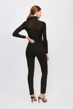 Flash Sale ⭐ Karen Millen Leather and Ponte Legging 🎉 -Workwear Shop akk95670 black xl 2