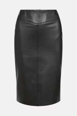 Top 10 ⌛ Karen Millen Faux Leather Pencil 👗 Skirt 🥰 -Workwear Shop akk95743 black xl 4