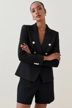 Cheapest โ Karen Millen Tailored Button Military Blazer ๐คฉ 10 Cheapest โ Karen Millen Tailored Button Military Blazer ๐คฉ -Workwear Shop akk96245 black xl 2