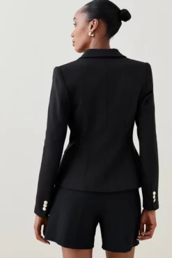 Cheapest โ Karen Millen Tailored Button Military Blazer ๐คฉ 12 Cheapest โ Karen Millen Tailored Button Military Blazer ๐คฉ -Workwear Shop akk96245 black xl 4