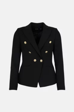 Wholesale 🧨 Karen Millen Tailored Button Military Blazer ⭐ 19 Wholesale 🧨 Karen Millen Tailored Button Military Blazer ⭐ -Workwear Shop akk98032 black xl 3