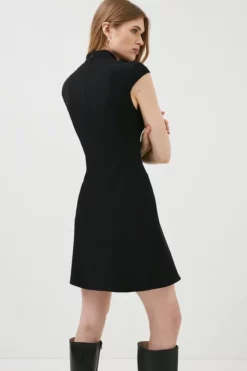 New ❤️ Karen Millen Military Tailored Mini 👗 Dress 🔥 -Workwear Shop akk98100 black xl 2