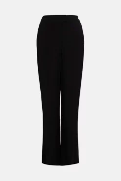 Best reviews of 😀 Karen Millen Viscose Satin Back Crepe Wide Leg Trousers 💯 -Workwear Shop akk98116 black xl 3