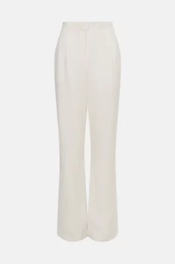 Top 10 ✔️ Karen Millen Linen Blend High Waist Wide Leg Trouser ✔️ -Workwear Shop bkk00004 ivory xl 3