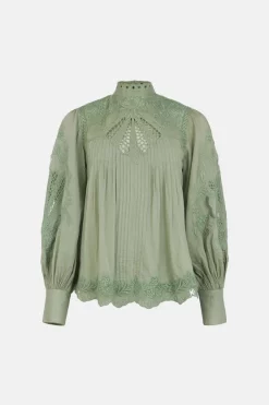 Cheap β Karen Millen Lydia Millen Cutwork Embroidery Woven Blouse π 10 Cheap β Karen Millen Lydia Millen Cutwork Embroidery Woven Blouse π -Workwear Shop bkk00176 sage xl 4