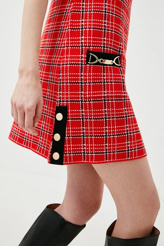Best Pirce ๐ Karen Millen Textured Check Knit Mini ๐ Dress โ๏ธ 2 Best Pirce ๐ Karen Millen Textured Check Knit Mini ๐ Dress โ๏ธ - Image 2