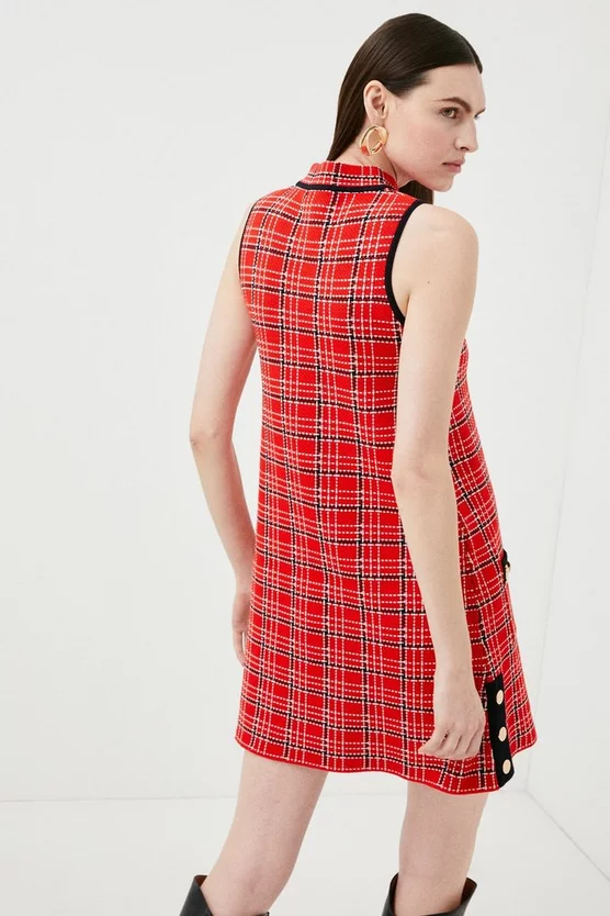 Best Pirce ๐ Karen Millen Textured Check Knit Mini ๐ Dress โ๏ธ 3 Best Pirce ๐ Karen Millen Textured Check Knit Mini ๐ Dress โ๏ธ - Image 3
