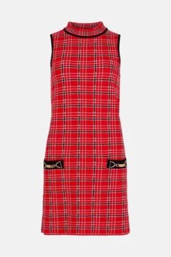 Best Pirce ๐ Karen Millen Textured Check Knit Mini ๐ Dress โ๏ธ 9 Best Pirce ๐ Karen Millen Textured Check Knit Mini ๐ Dress โ๏ธ -Workwear Shop bkk00355 red xl 3