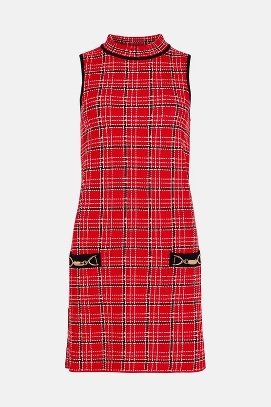 Best Pirce ๐ Karen Millen Textured Check Knit Mini ๐ Dress โ๏ธ 4 Best Pirce ๐ Karen Millen Textured Check Knit Mini ๐ Dress โ๏ธ - Image 4