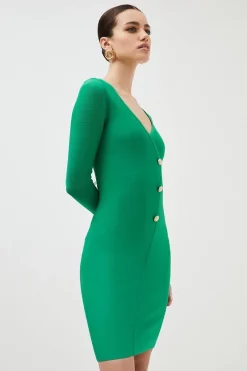 Best reviews of ✨ Karen Millen Petite Bandage Knit Trimmed Wrap Front 👗 Dress 🔔 -Workwear Shop bkk00846 green xl 4
