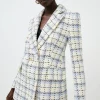 Coupon ⌛ Karen Millen Longline Check Blazer 🌟