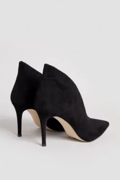 Flash Sale 🔔 Karen Millen Premium Suede Point Ankle Boot 🛒 -Workwear Shop bkk01430 black xl 2