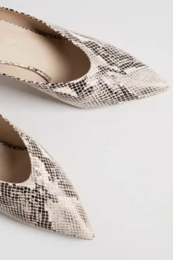 Flash Sale 👏 Karen Millen Leather Pointed Heeled Mule 🎉 -Workwear Shop bkk01568 snake xl 2