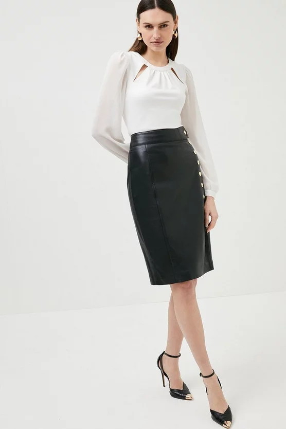 Flash Sale 😉 Karen Millen Georgette Sleeve Cut Out Ponte Jersey Top 🌟 5 Flash Sale 😉 Karen Millen Georgette Sleeve Cut Out Ponte Jersey Top 🌟 - Image 5