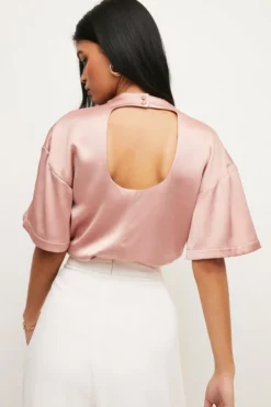 Deals 😉 Karen Millen Satin Cowl Neck Woven Blouse ✔️ -Workwear Shop bkk02205 ivory xl 2