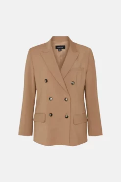 Top 10 😀 Karen Millen Wool Blend Oversized Double Breasted Blazer 🌟 -Workwear Shop bkk02351 camel xl 3