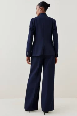 Best reviews of 👍 Karen Millen Tailored Stretch Wide Leg Trouser 🎁 -Workwear Shop bkk02451 navy xl 2