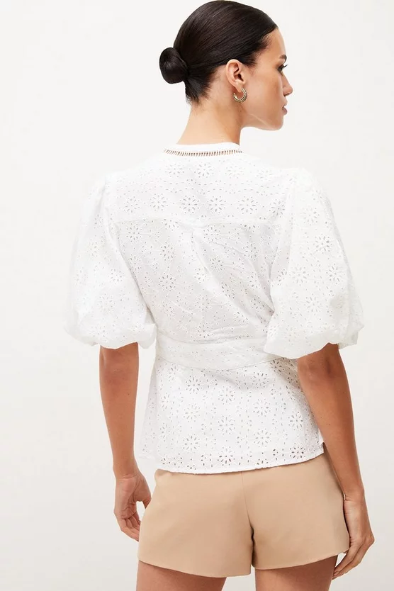 Best Pirce 🥰 Karen Millen Petite Cotton Broderie Woven Blouse 🛒 3 Best Pirce 🥰 Karen Millen Petite Cotton Broderie Woven Blouse 🛒 - Image 3