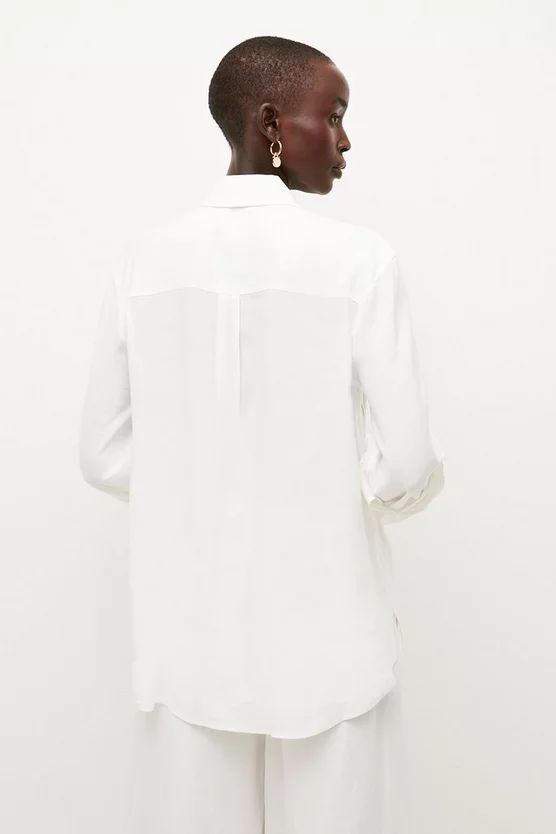 Deals ๐ Karen Millen Lydia Millen Linen Longline ๐ Shirt โจ 4 Deals ๐ Karen Millen Lydia Millen Linen Longline ๐ Shirt โจ - Image 4